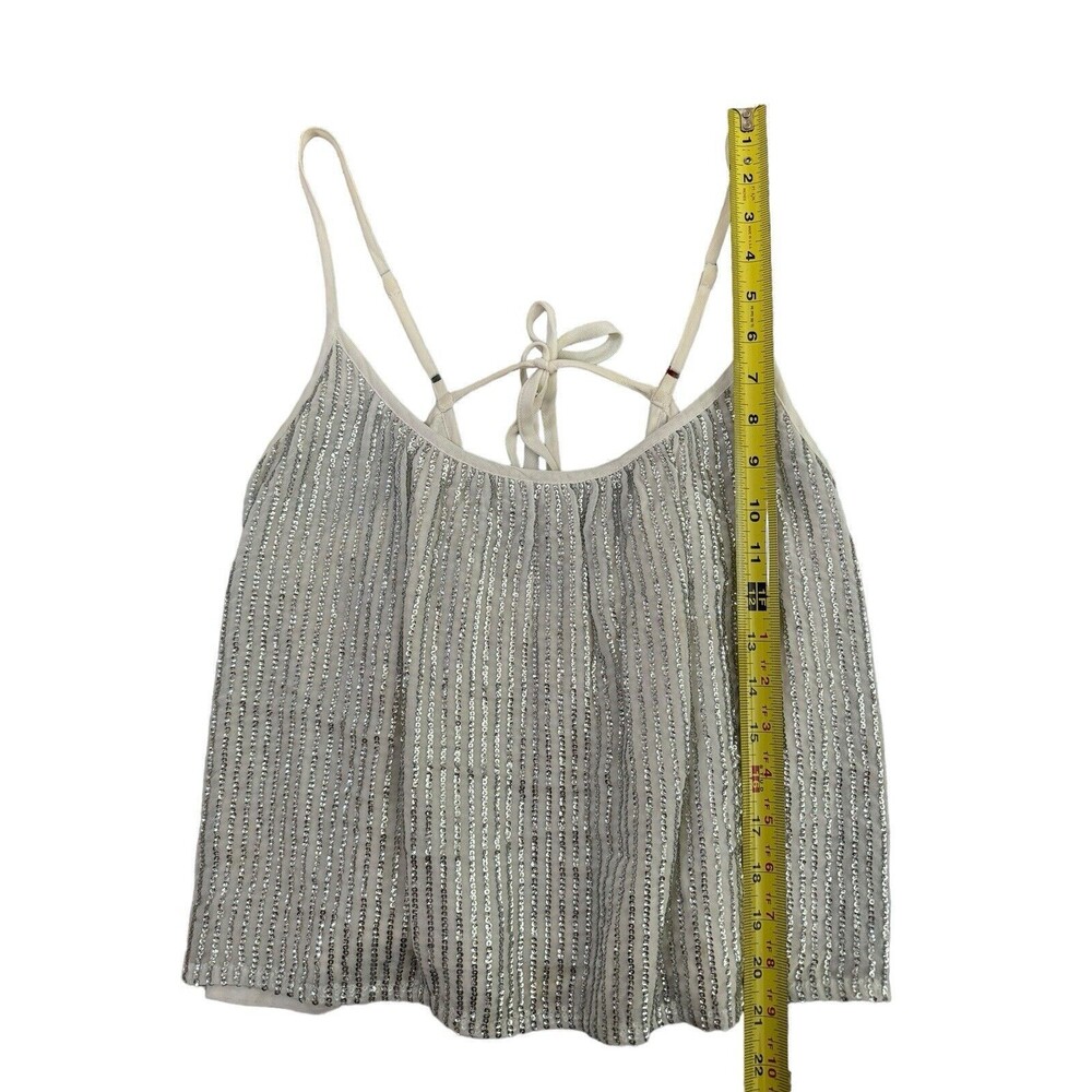AMUSE‎ Society Sequin Sparkle Strappy Sleeveless Blouse Party Size Small - Picture 6 of 6